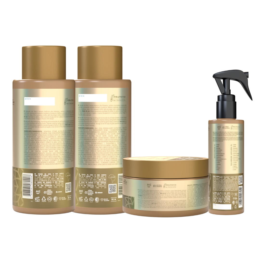 Inoar Chemiškai pažeistų plaukų rutina