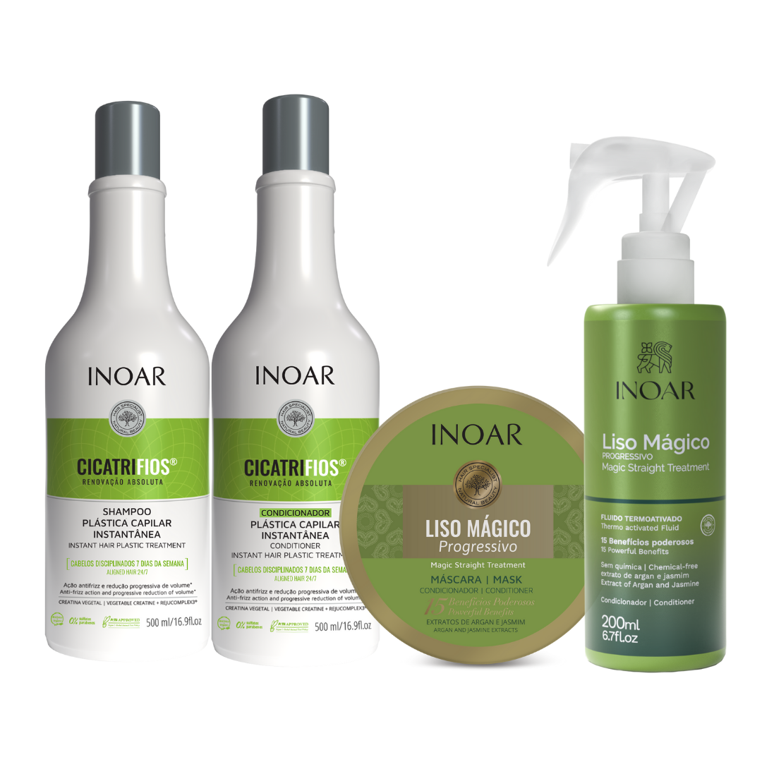 INOAR Tiesių plaukų rutina