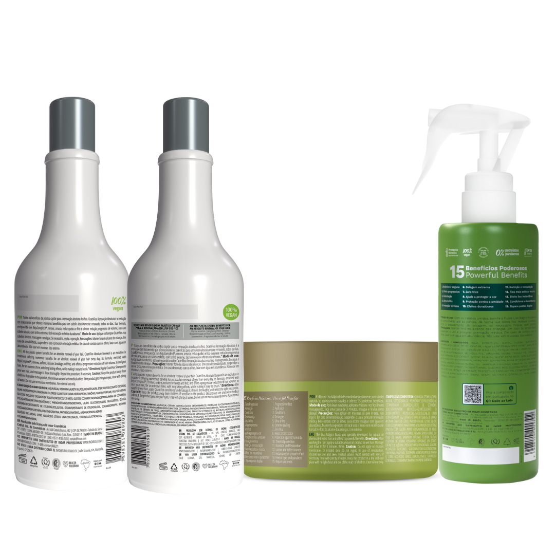 INOAR Tiesių plaukų rutina