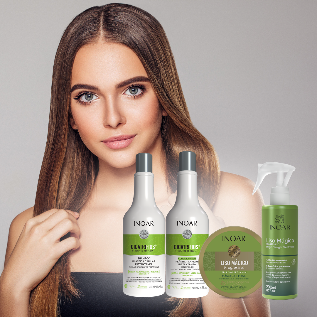INOAR Tiesių plaukų rutina