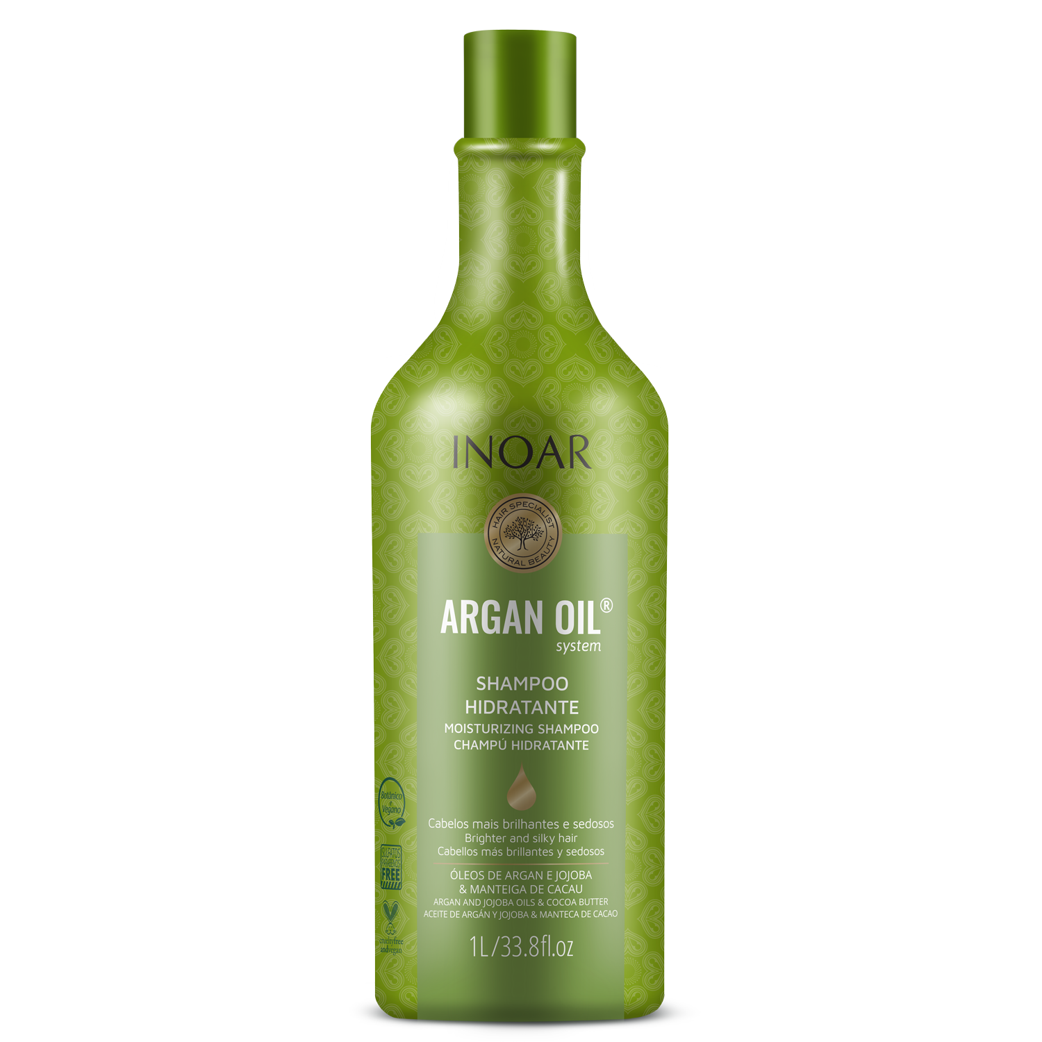 INOAR Argan Oil Shampoo - intensyviai drėkinatis šampūnas su Argano aliejumi