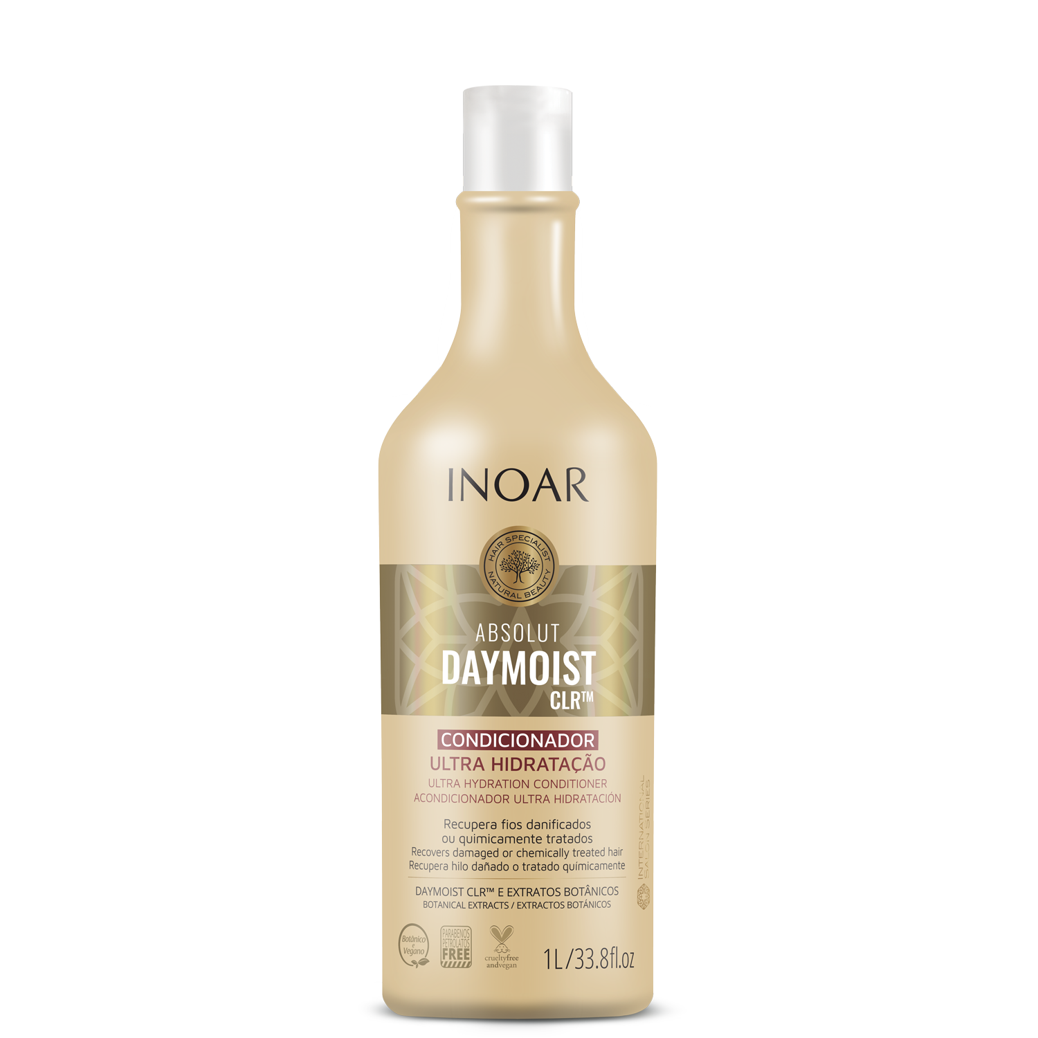 INOAR Absolut Daymoist Conditioner - kondicionierius chemiškai pažeistiems plaukams