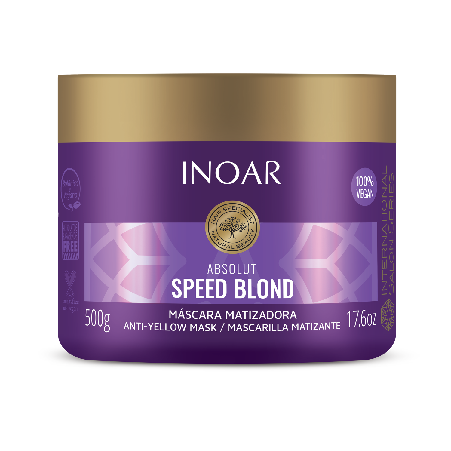 INOAR Speed Blond Mask - plaukų kaukė šviesiems plaukams 500 g