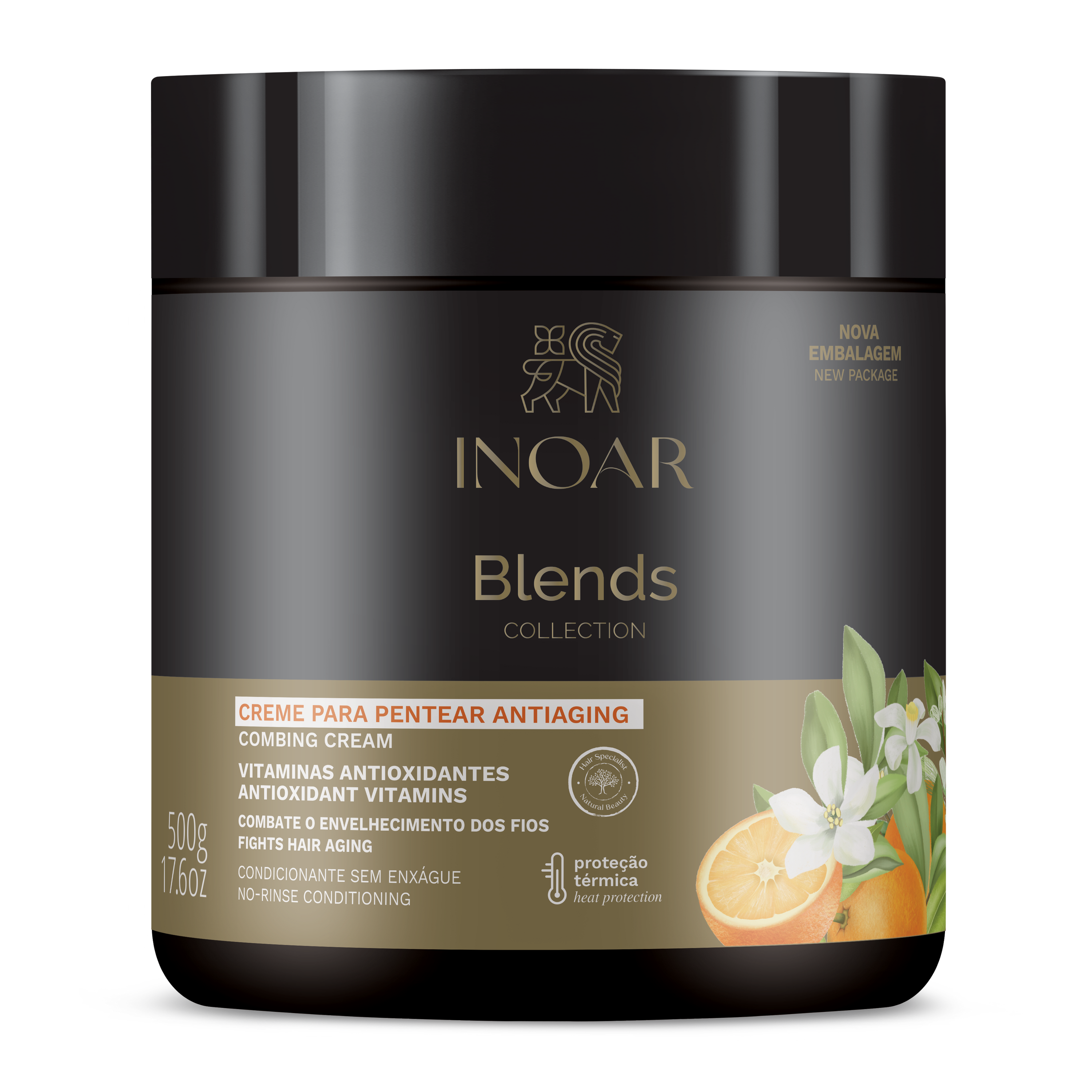 INOAR Blends Styling Cream - plaukų formavimo kremas su vitaminu C 1000 g