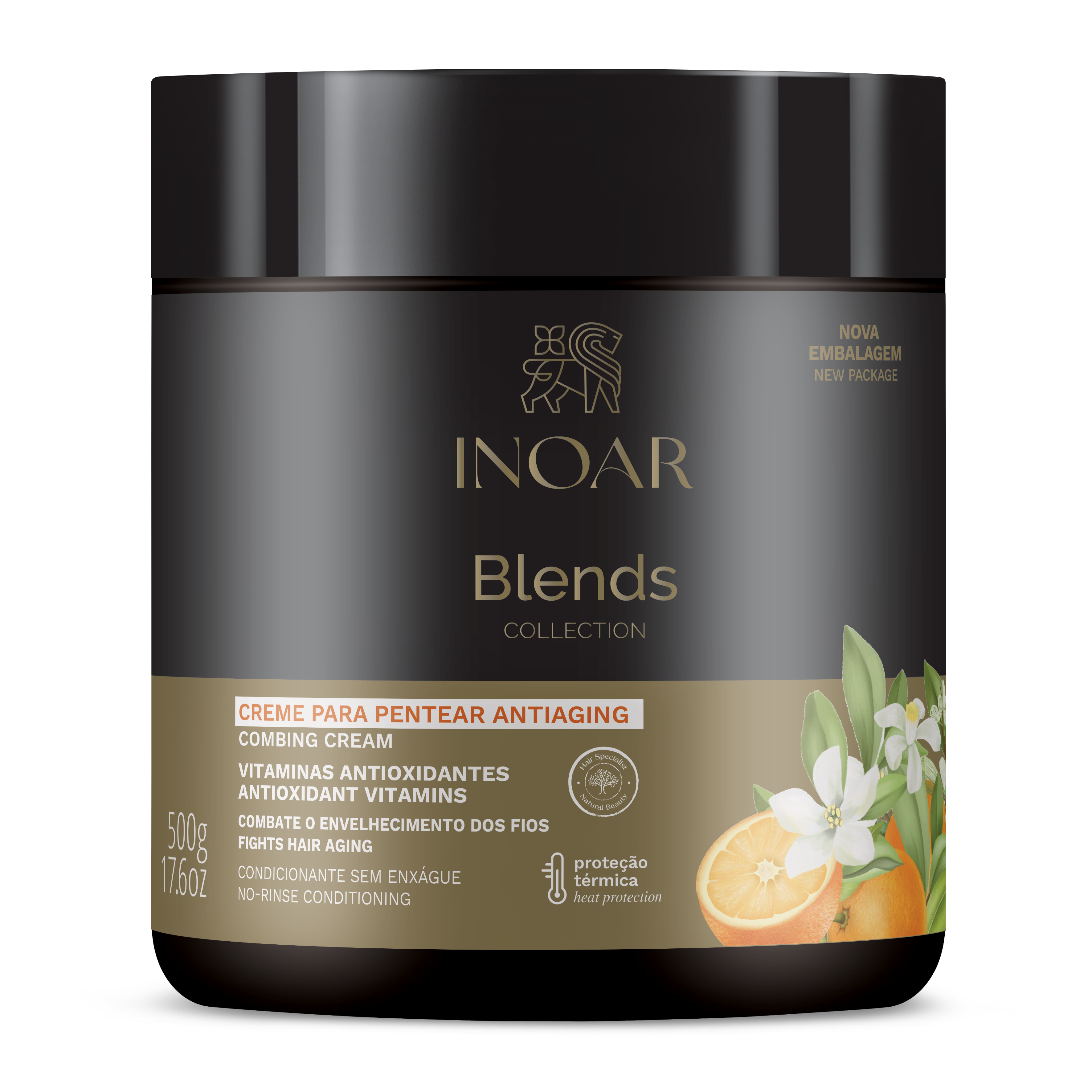 INOAR Blends Styling Cream - plaukų formavimo kremas su vitaminu C