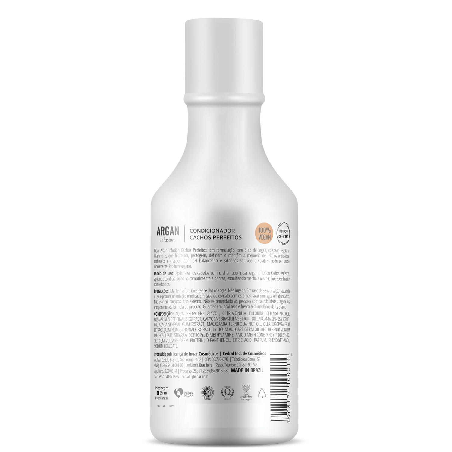 INOAR Argan Infusion Perfect Curls Conditioner - kondicionierius tobuloms garbanoms 250 ml