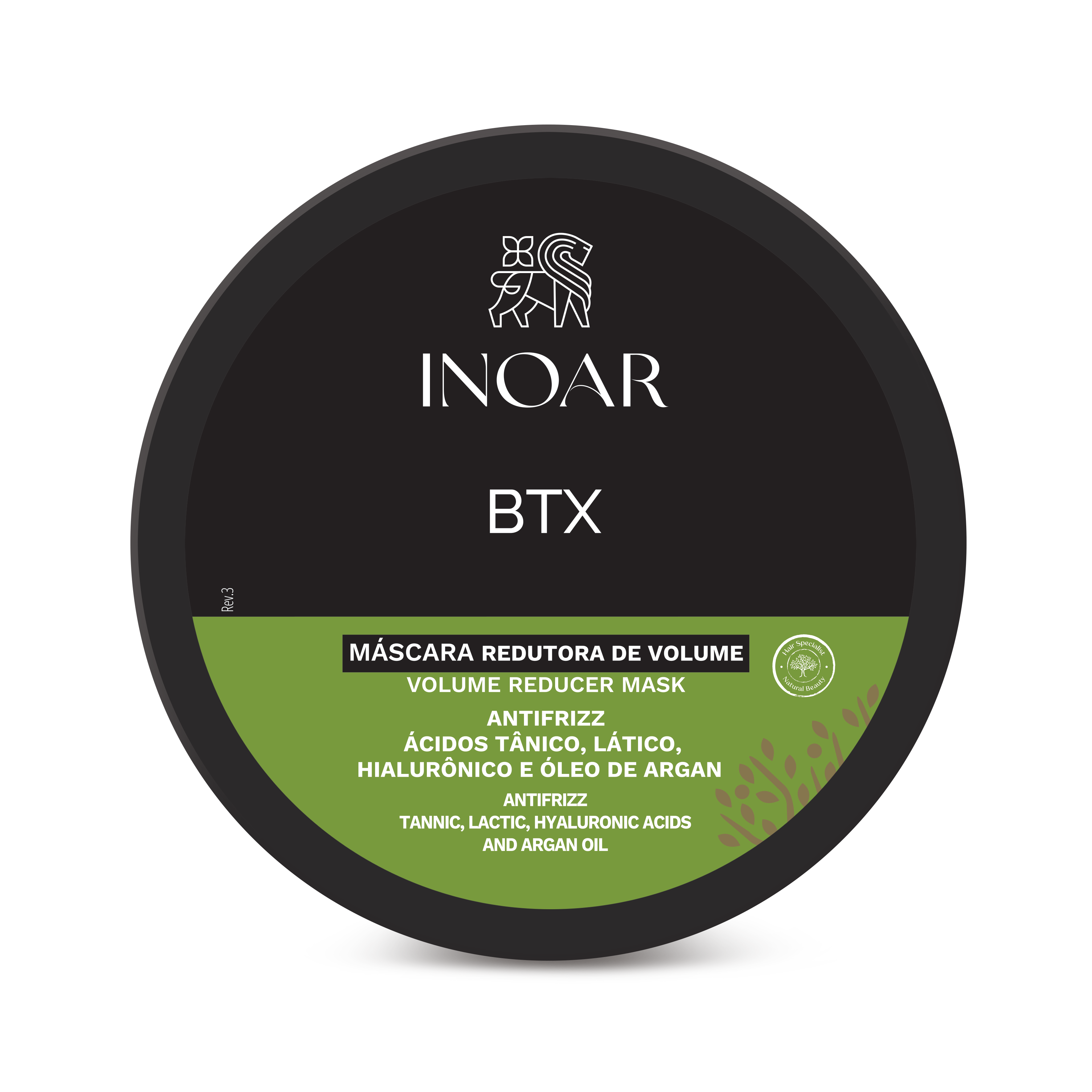INOAR BTX Anti-frizz Mask - intensyviai plaukus glotninanti kaukė 200 g