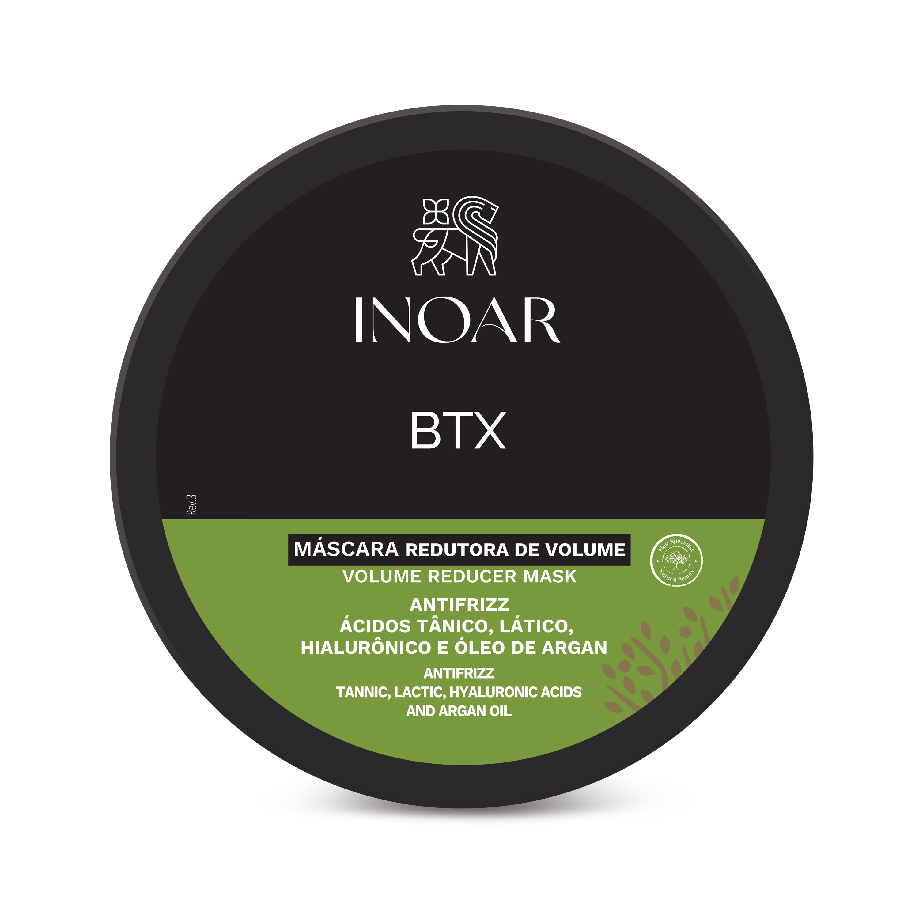 INOAR BTX Anti-frizz Mask - intensyviai plaukus glotninanti kaukė 200 g