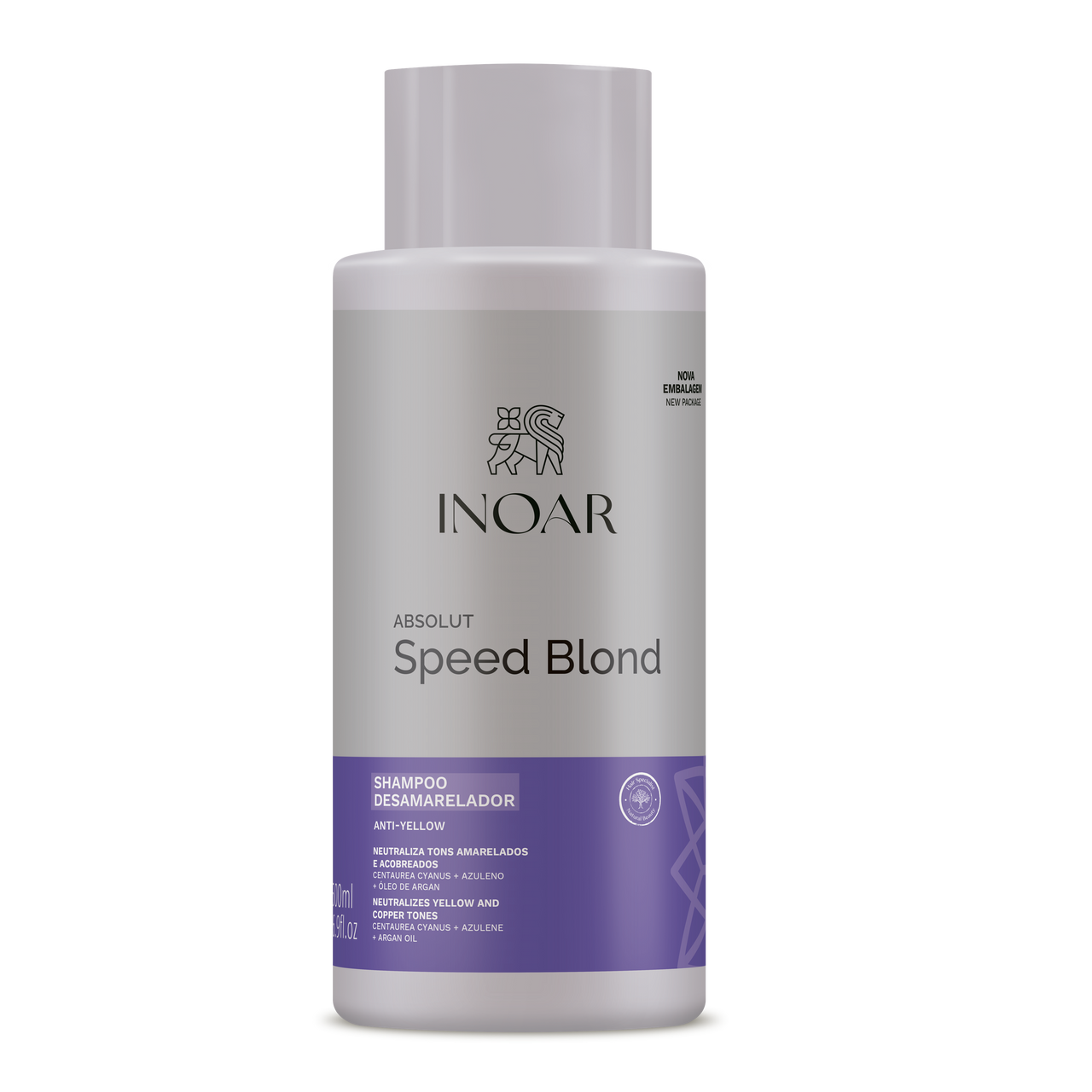 INOAR Absolut Speed Blond Shampoo - šampūnas šviesiems plaukams 500 ml