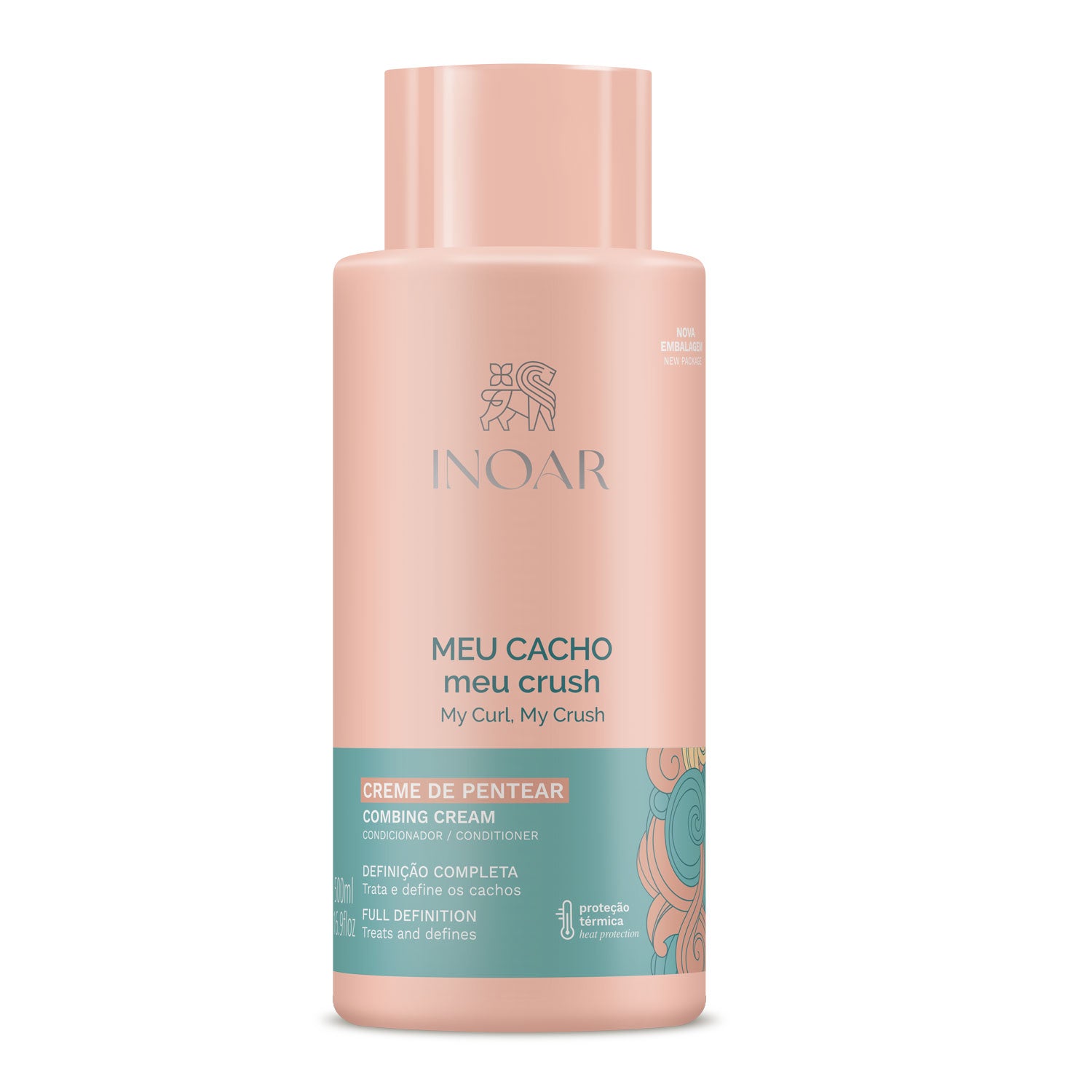 INOAR Meu Cacho Meu Crush - kremas garbanotiems plaukams 500 ml