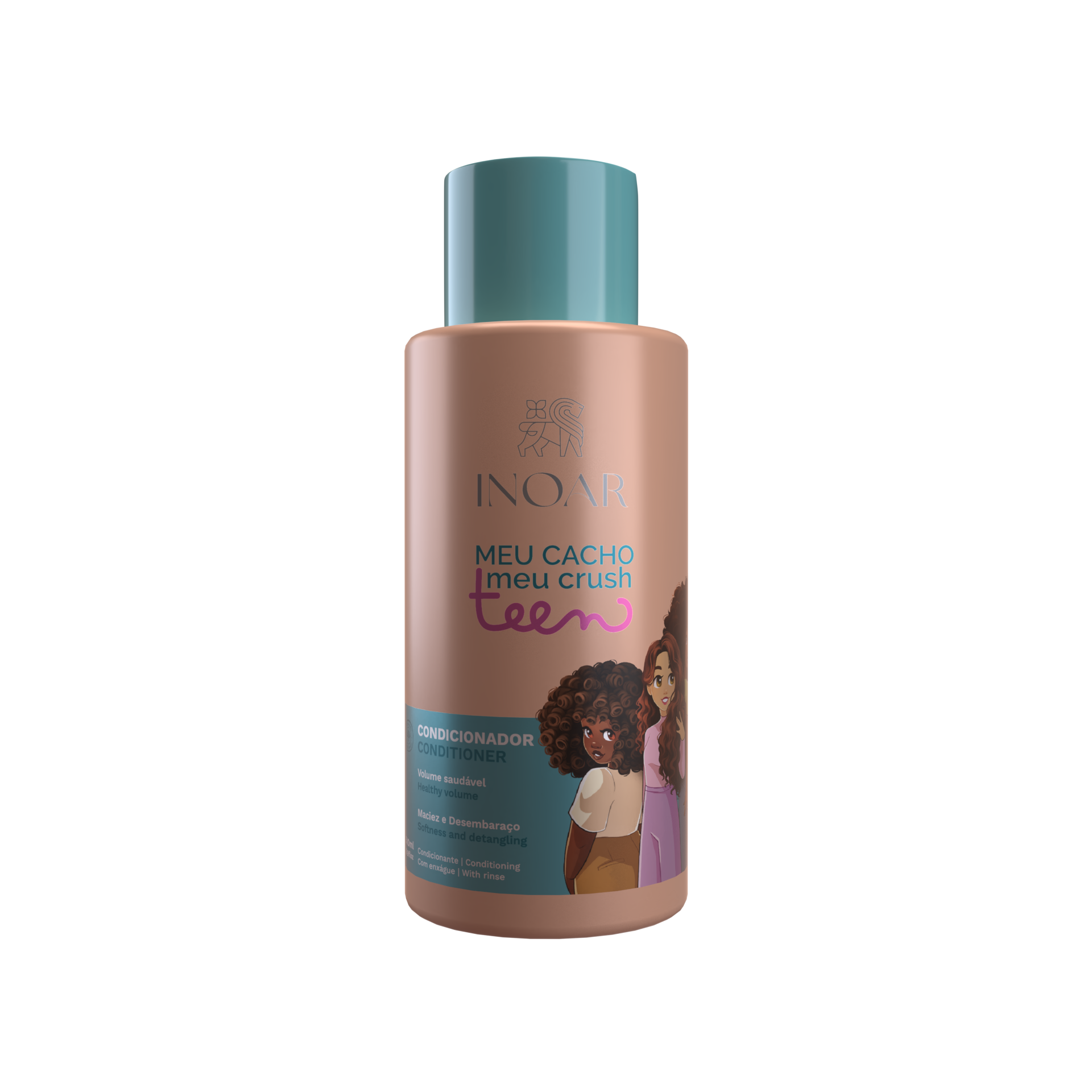 INOAR Meu Cacho Meu Crush Teen Conditioner - kondicionierius garbanotiems plaukams 500 ml