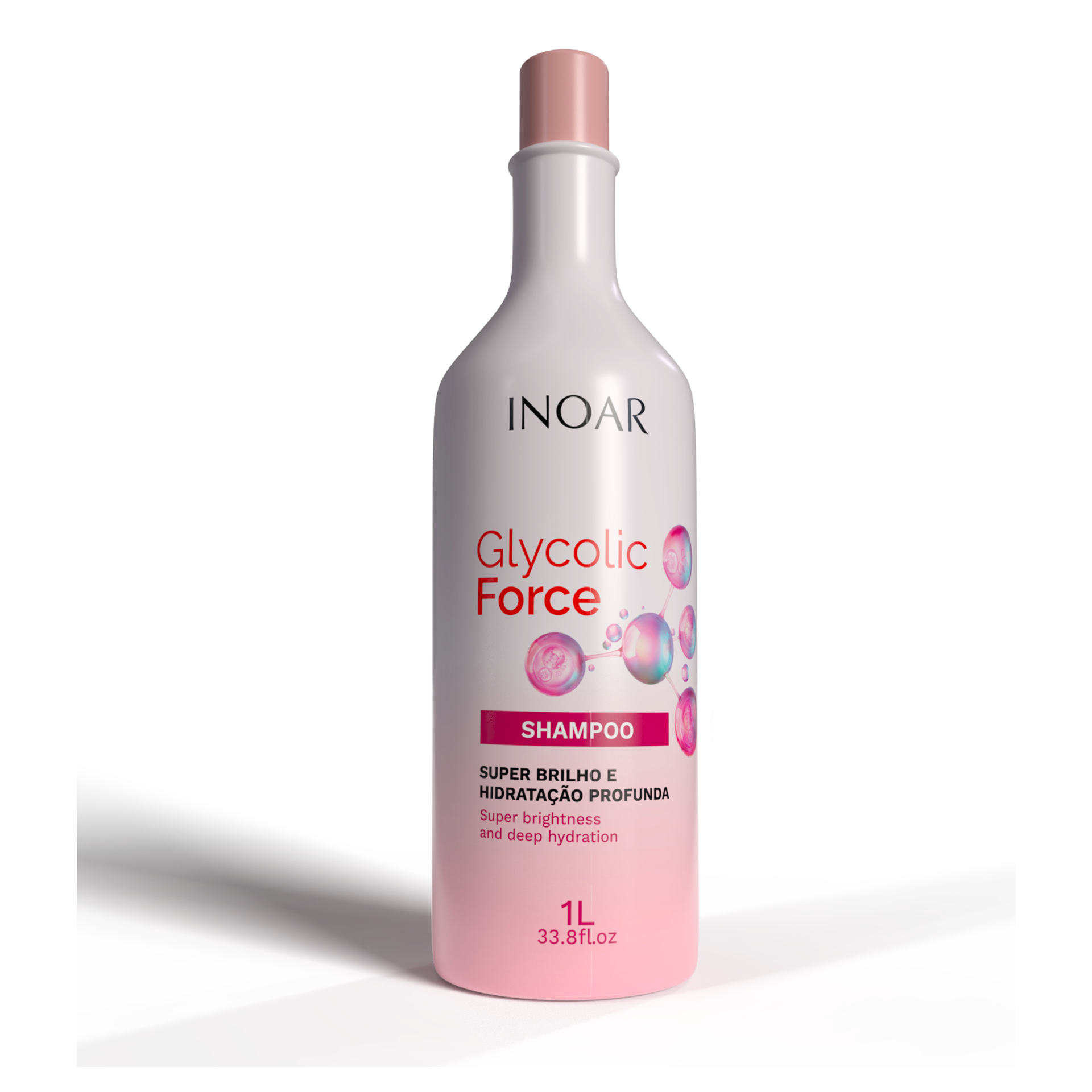 INOAR Glycolic Force Shampoo - šampūnas porėtam plaukui