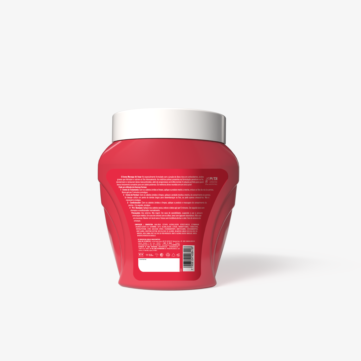 INOAR Multifunctional Cream Strawberry - multifunkcinis pažeistų garbanų kremas braškių kvapo 1000 g
