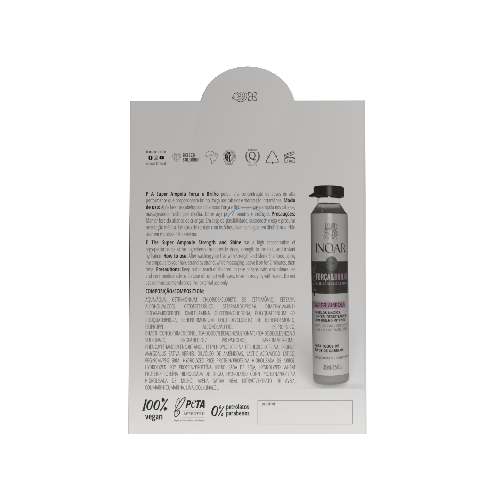 INOAR Forca & Brilho Ampola - drėkinanti ampulė