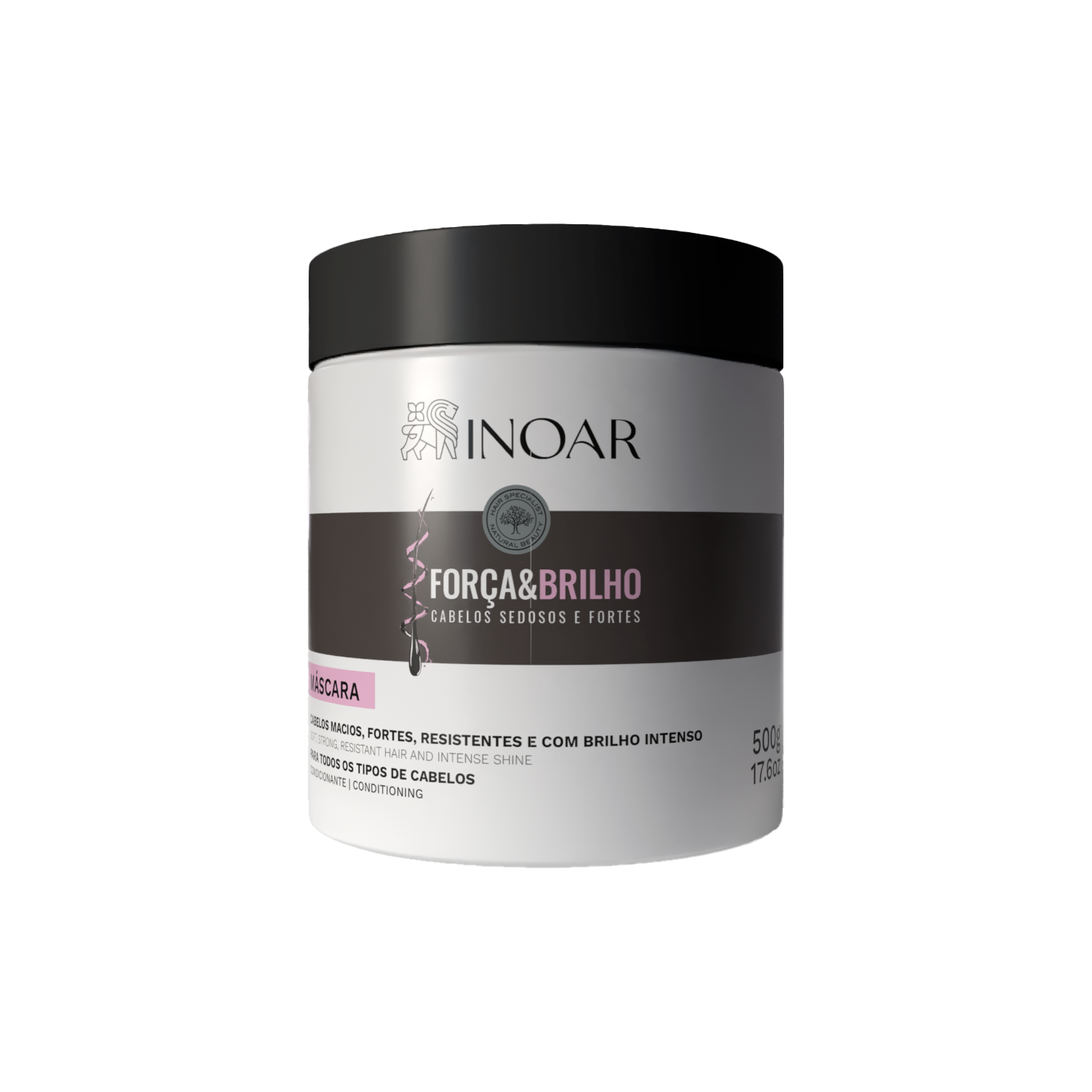 INOAR Forca & Brilho Mask - drėkinanti kaukė 500 g
