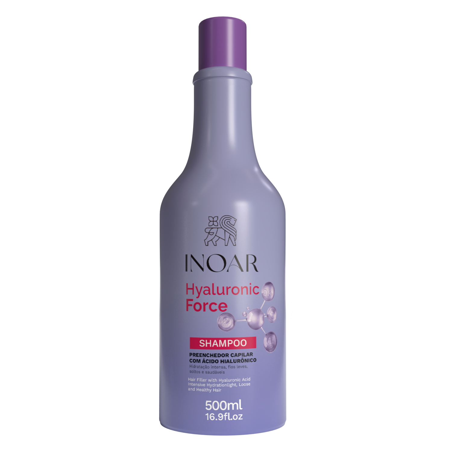 INOAR Hyaluronic Force Shampoo - intensyviai drėkinantis šampūnas