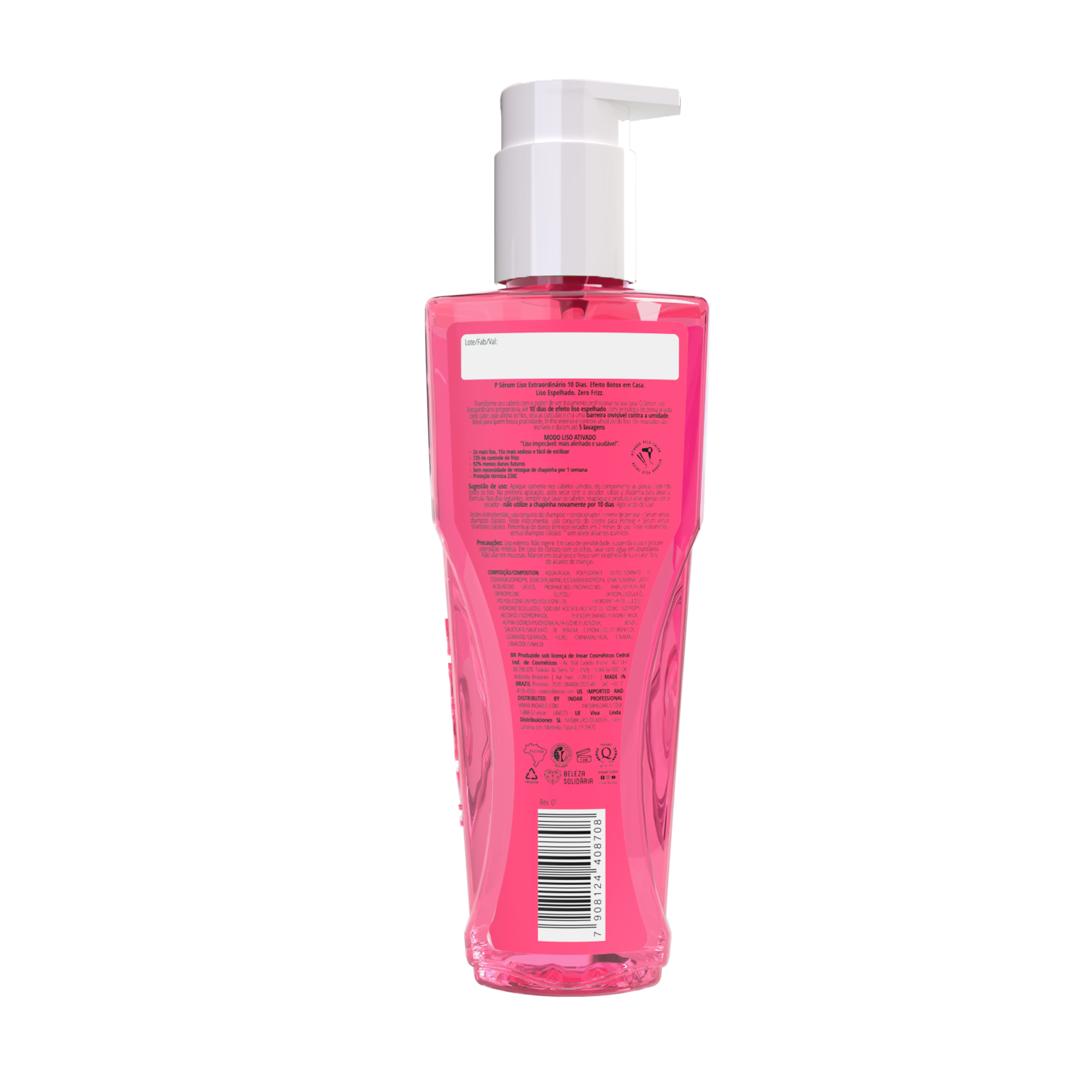INOAR Liso Extraordinario Serum - plaukus glotninantis serumas 110 ml
