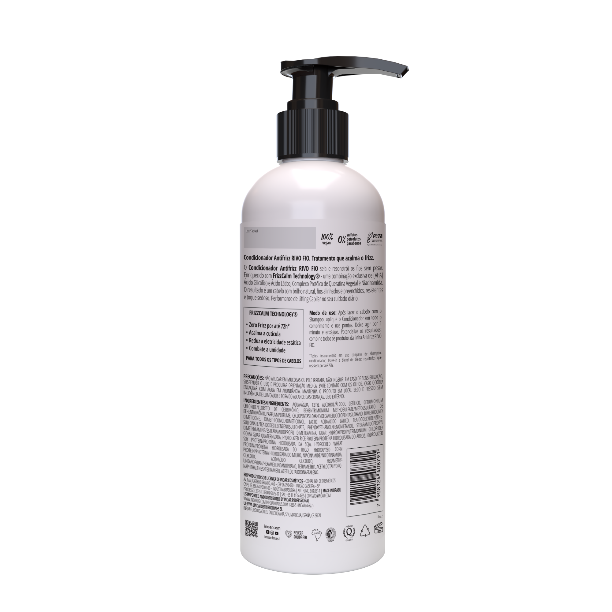 INOAR Rivo Fio Conditioner - anti-frizz kondicionierius plaukams 500 ml