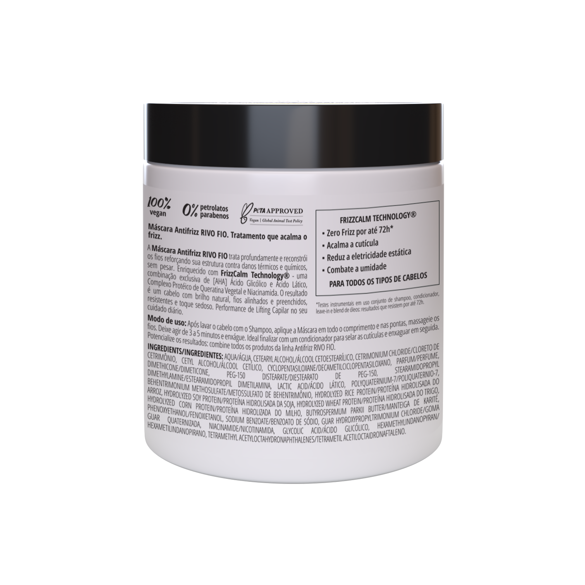 INOAR Rivo Fio Mask - anti-frizz plaukų kaukė 500 g