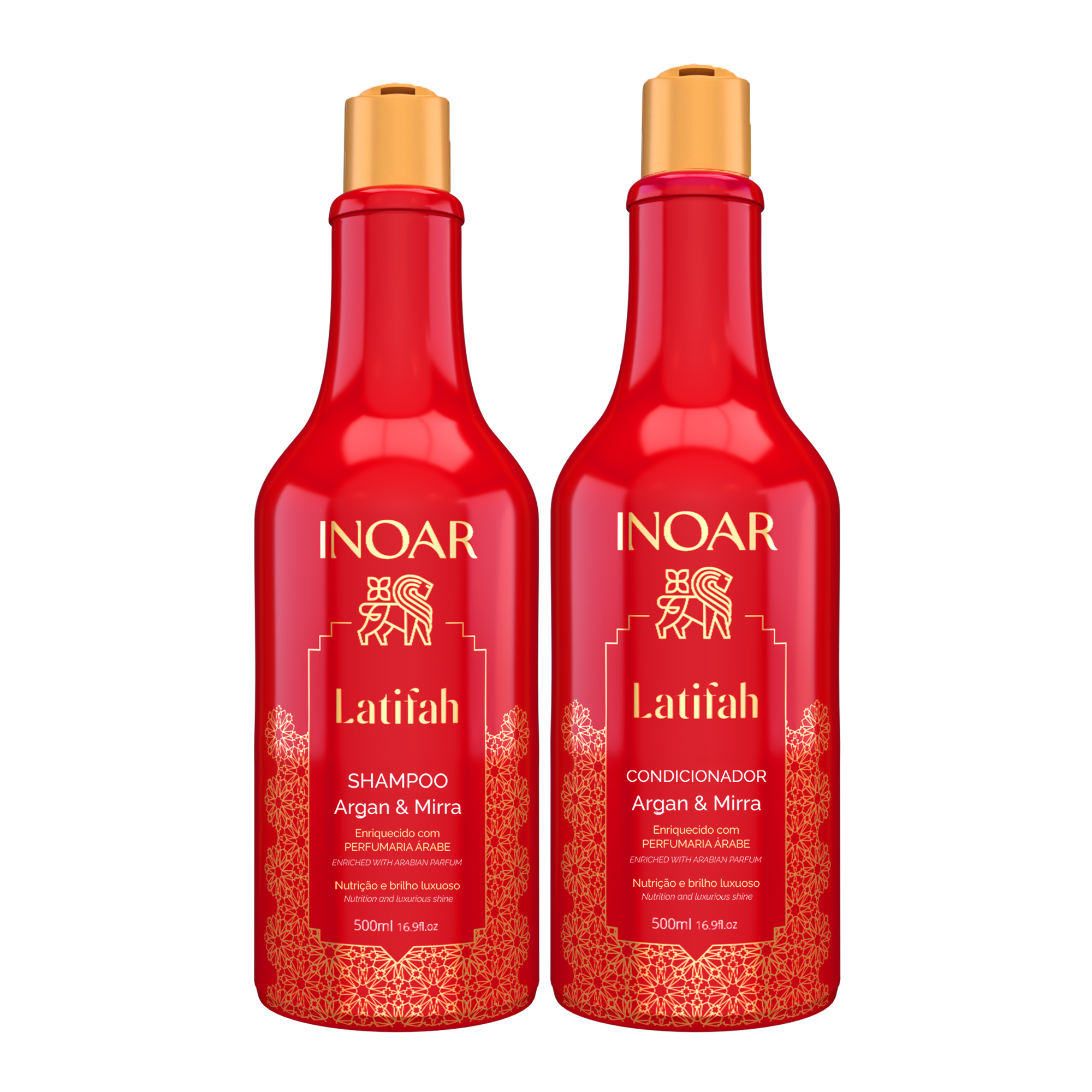 INOAR Latifah Duo Kit - spindesio plaukams suteikiantis šampūno ir kondicionieriaus rinkinys
