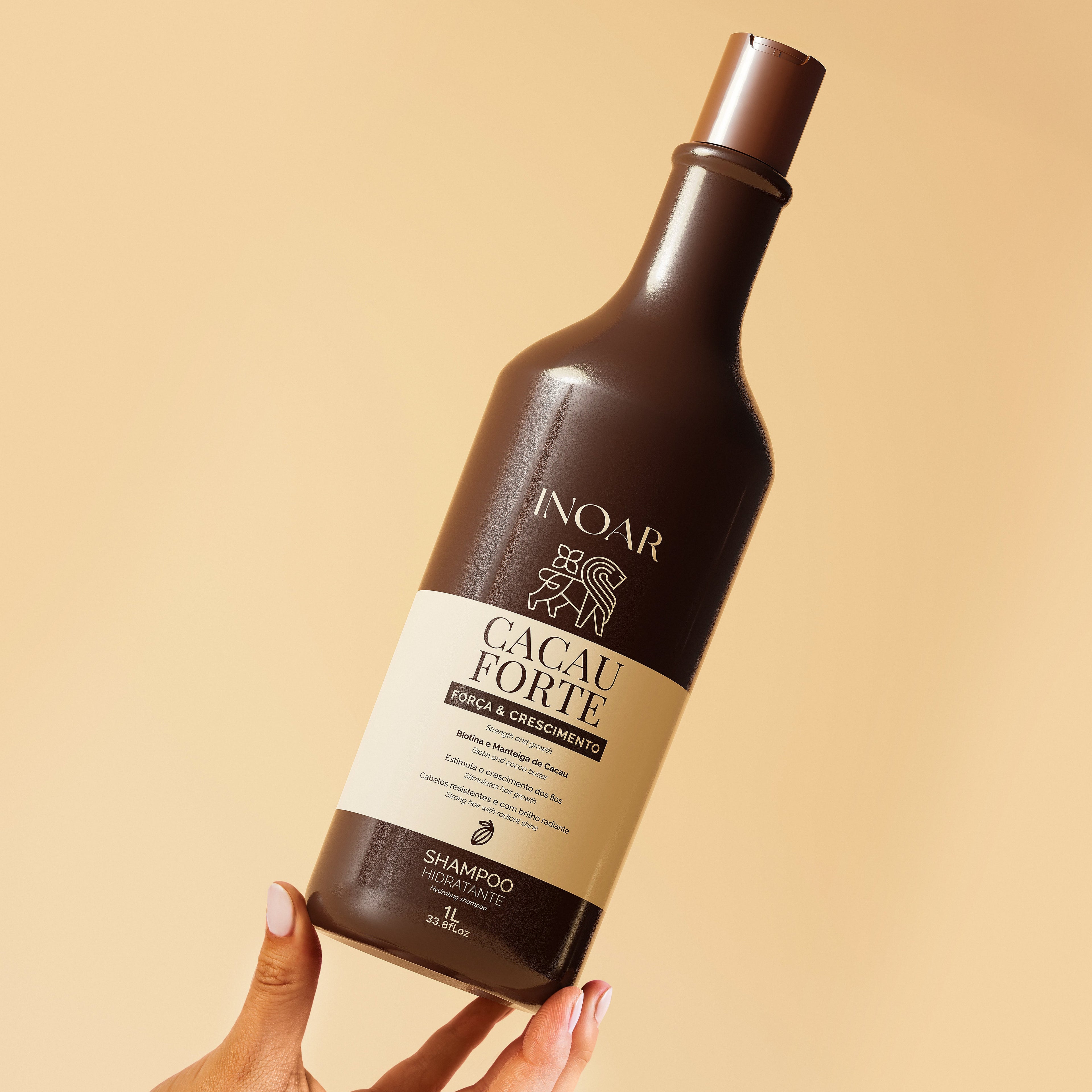 Inoar Cocoa Forte Shampoo - plaukus stiprinantis šampūnas su Biotinu