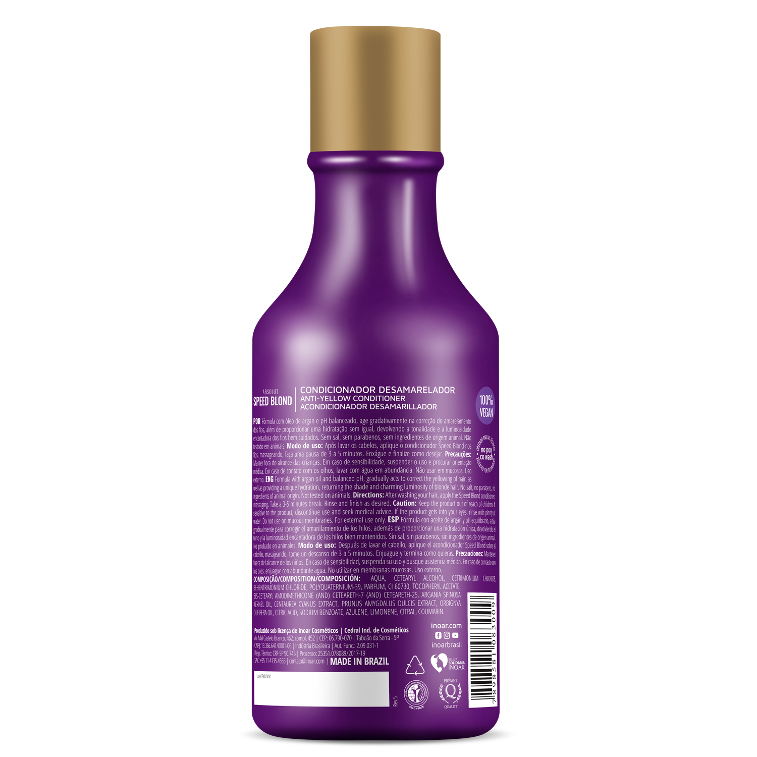 INOAR Absolut Speed Blond Duo Kit - priemonių rinkinys šviesiems plaukams