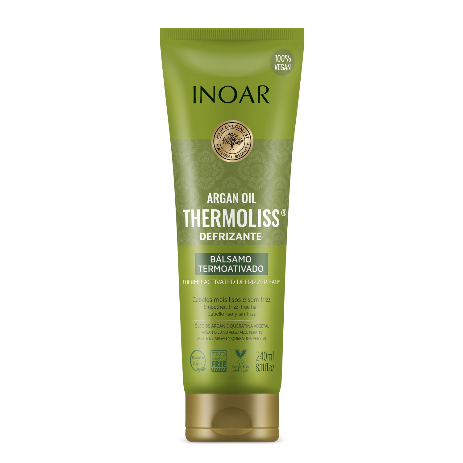 INOAR Thermoliss Thermo-Active Balm - apsaugantis nuo karščio, glotninantis balzamas 240 g