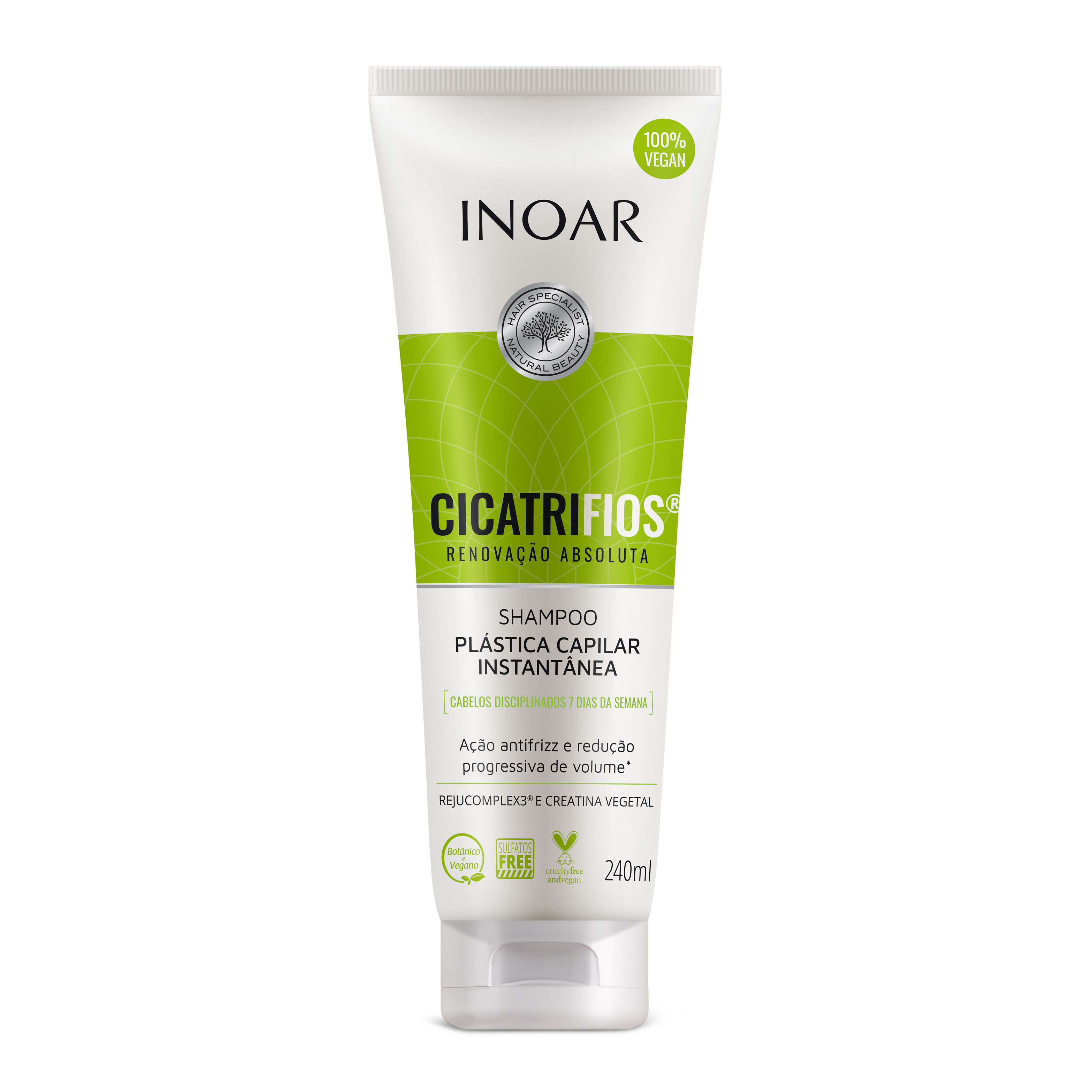 INOAR CicatriFios Shampoo - plauko struktūrą atkuriantis šampūnas