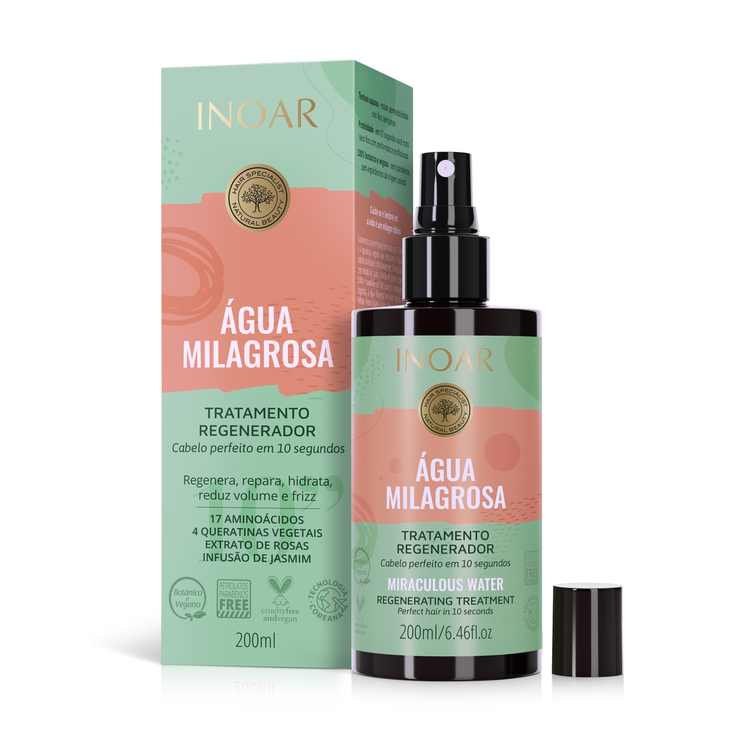 INOAR Água Milagrosa - purškiamas regeneruojantis fluidas 200 ml