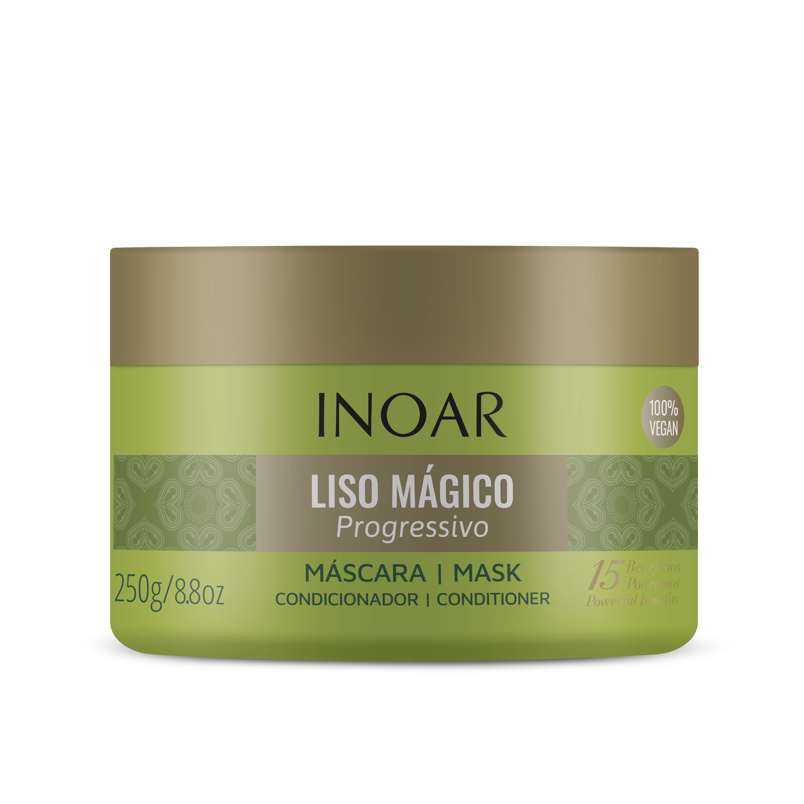 INOAR Liso Mágico Progressivo Mask - plaukus tiesinanti plaukų kaukė 250 g