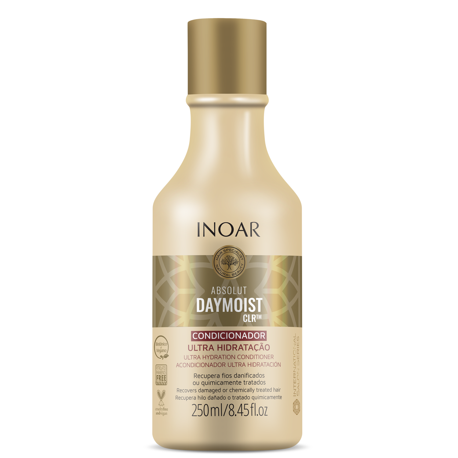 INOAR Absolut Daymoist Conditioner - kondicionierius chemiškai pažeistiems plaukams