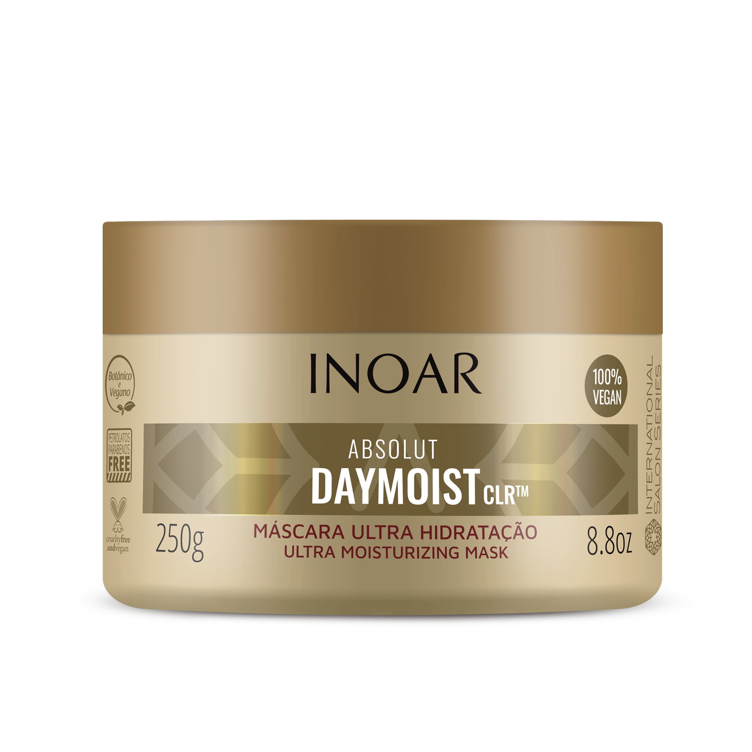 INOAR Absolut Daymoist Mask - plaukų kaukė chemiškai pažeistiems plaukams 250 g