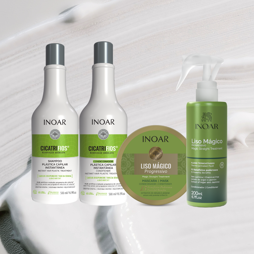 INOAR Tiesių plaukų rutina