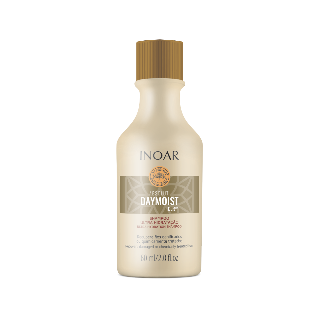 INOAR Absolut Daymoist Shampoo - šampūnas chemiškai pažeistiems plaukams