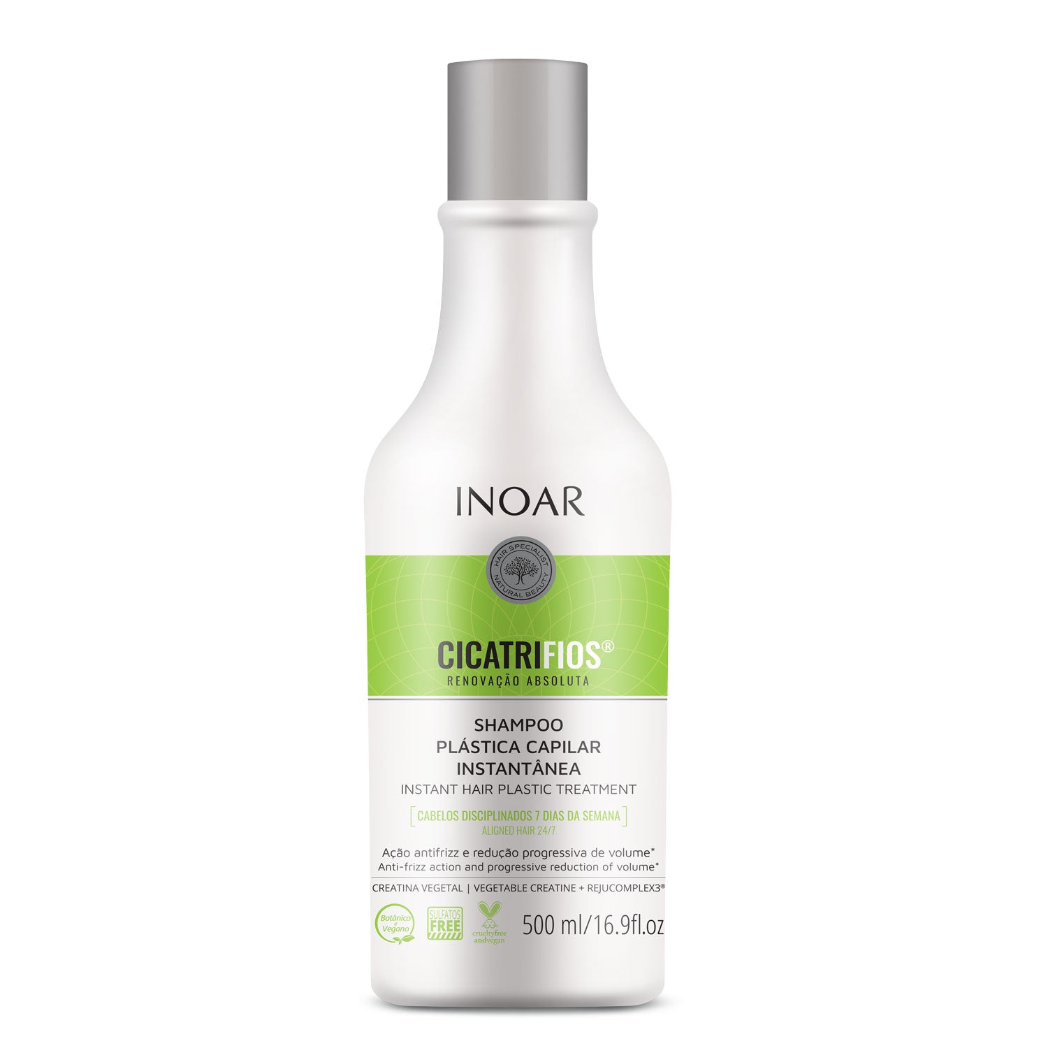 INOAR CicatriFios Shampoo - plauko struktūrą atkuriantis šampūnas