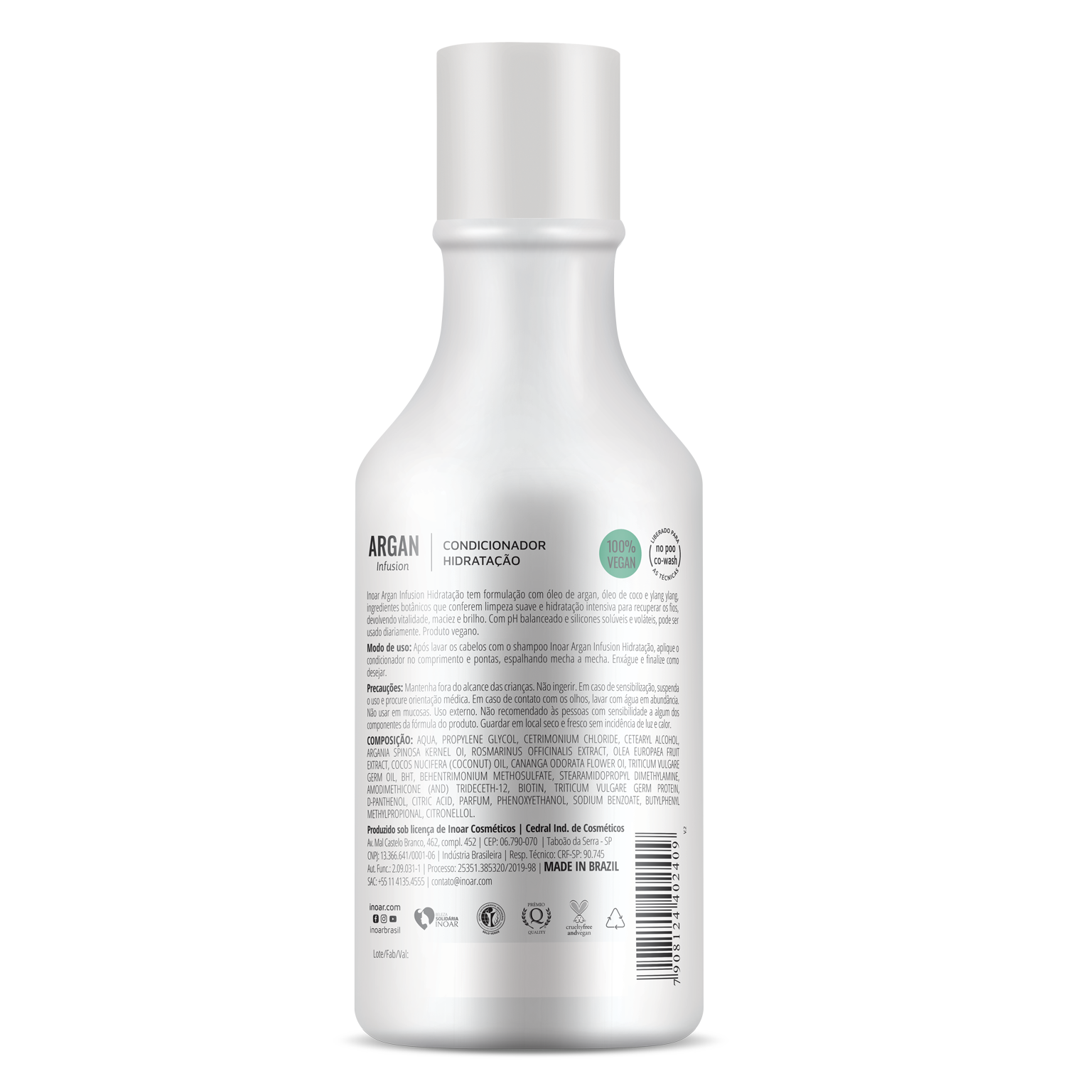 INOAR Argan Infusion Hydrating - kondicionierius 250 ml