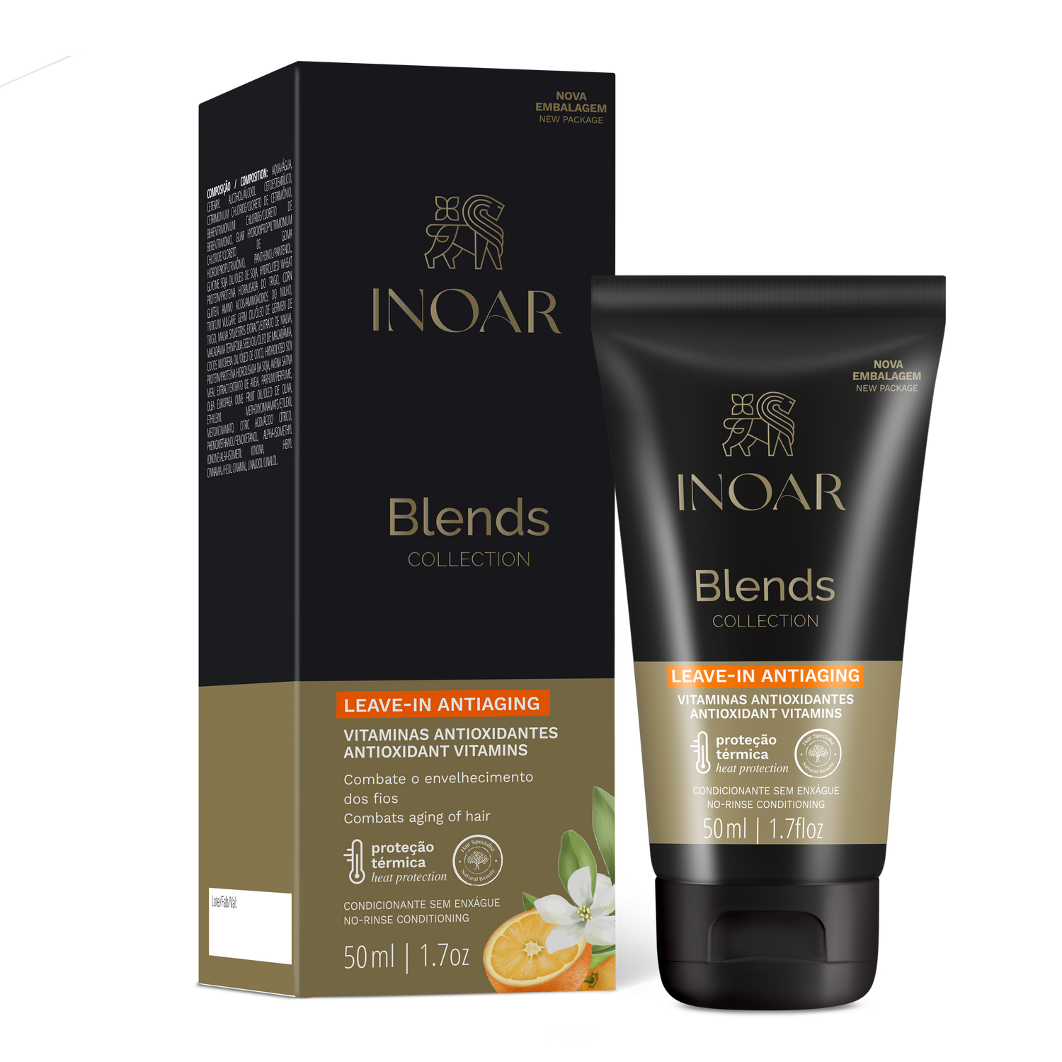 🎁 INOAR Blends Leave-in - nenuplaunamas balzamas su vitaminu C (100% off)