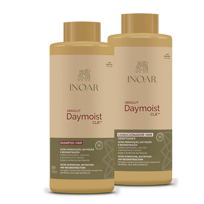 INOAR Absolut Daymoist Duo Kit - priemonių rinkinys chemiškai pažeistiems plaukams