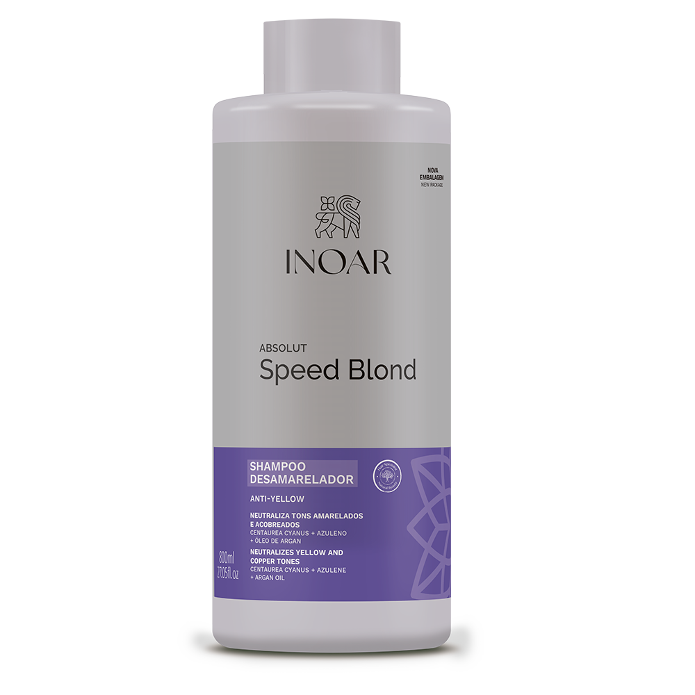 INOAR Absolut Speed Blond Shampoo - šampūnas šviesiems plaukams 800 ml