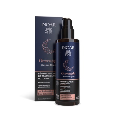 INOAR Overnight Dream Repair Serum - atkuriamasis naktinis serumas plaukams 200 ml