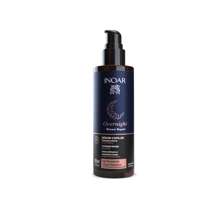 INOAR Overnight Dream Repair Serum - atkuriamasis naktinis serumas plaukams 200 ml
