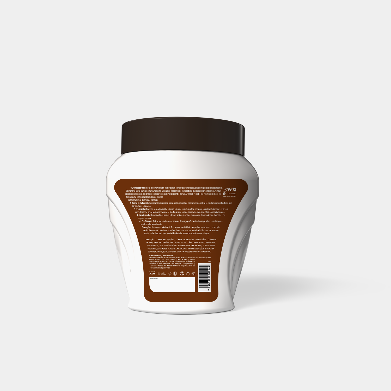 INOAR Multifunctional Cream Coconut - multifunkcinis maitinantis garbanų kremas kokosų kvapo 1000 g