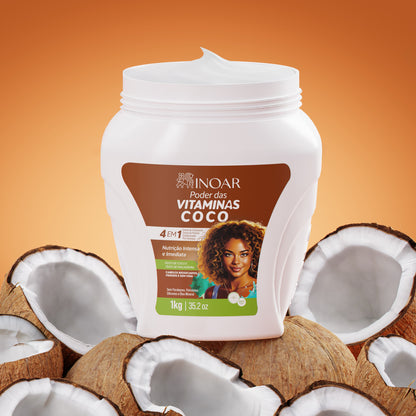 INOAR Multifunctional Cream Coconut - multifunkcinis maitinantis garbanų kremas kokosų kvapo 1000 g