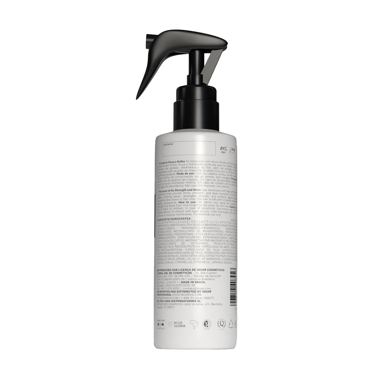 INOAR Forca &amp; Brilho Leave-in - nenuplaunamas kondicionierius 200 ml