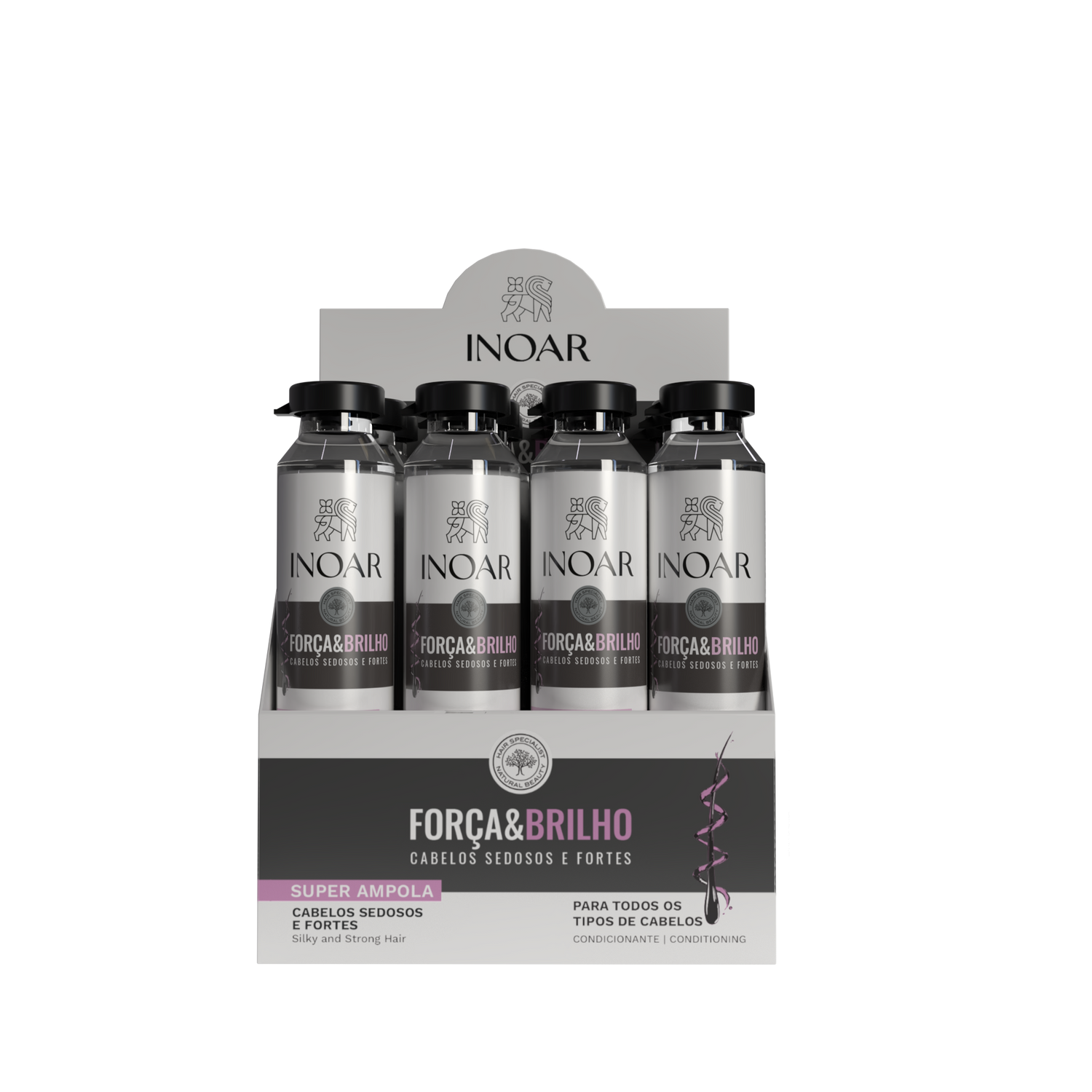 INOAR Forca &amp; Brilho Ampola - drėkinanti ampulė