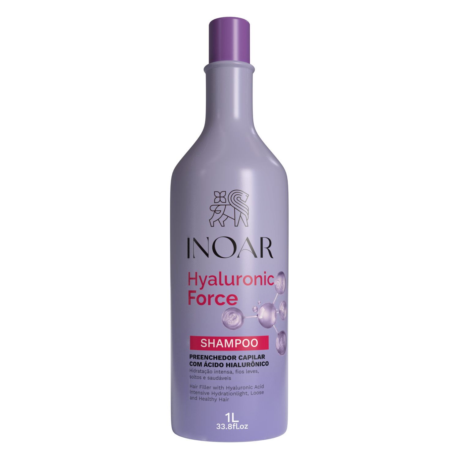 INOAR Hyaluronic Force Shampoo - intensyviai drėkinantis šampūnas