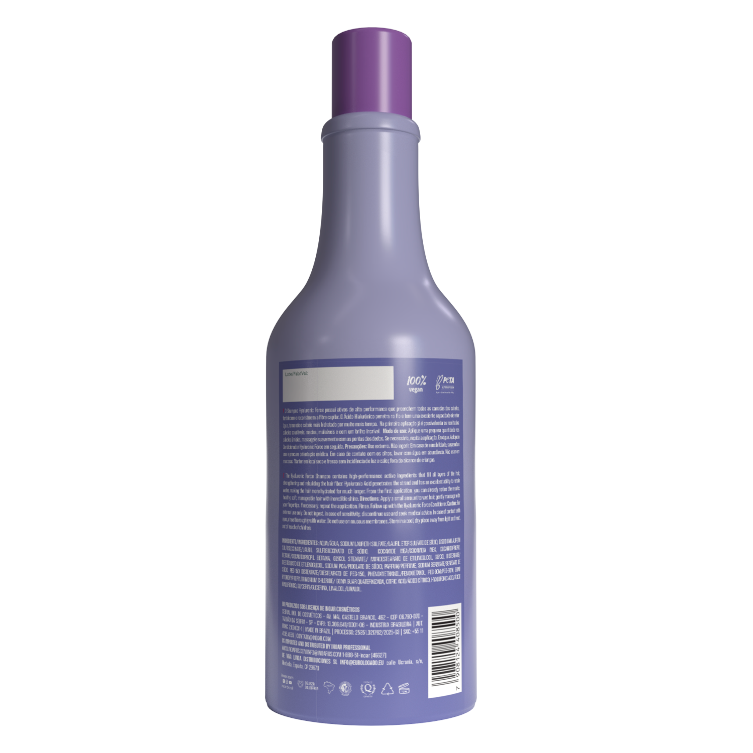 INOAR Hyaluronic Force Shampoo - intensyviai drėkinantis šampūnas