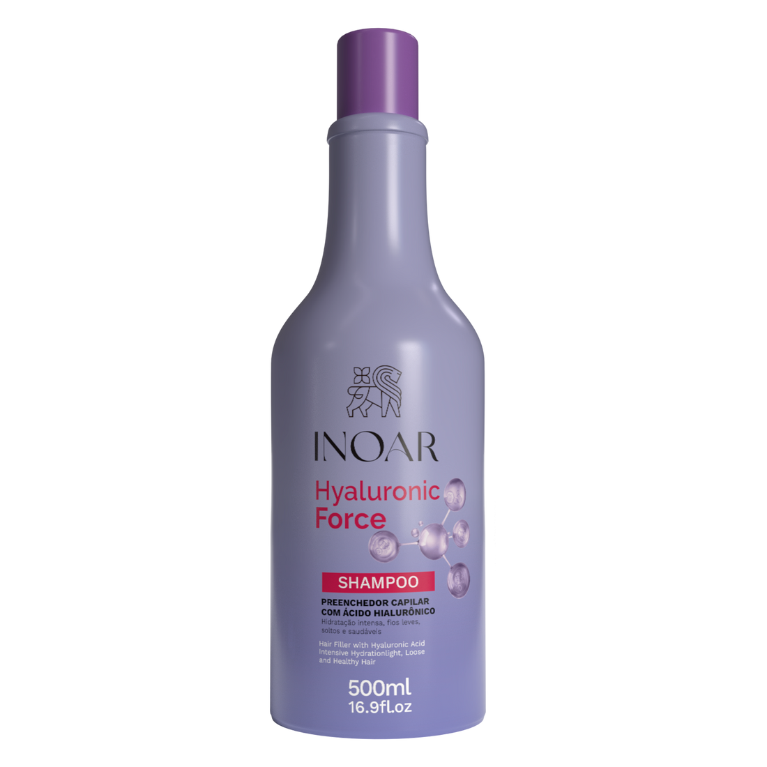 INOAR Hyaluronic Force Shampoo - intensyviai drėkinantis šampūnas