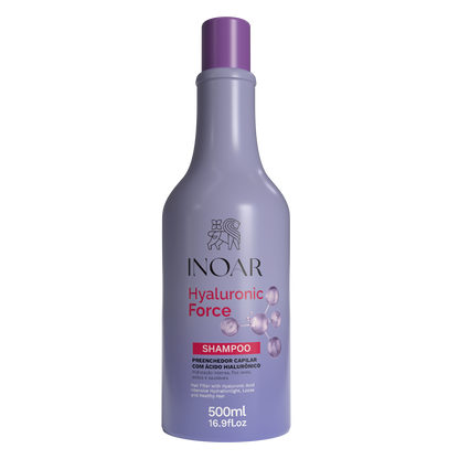 INOAR Hyaluronic Force Shampoo - intensyviai drėkinantis šampūnas