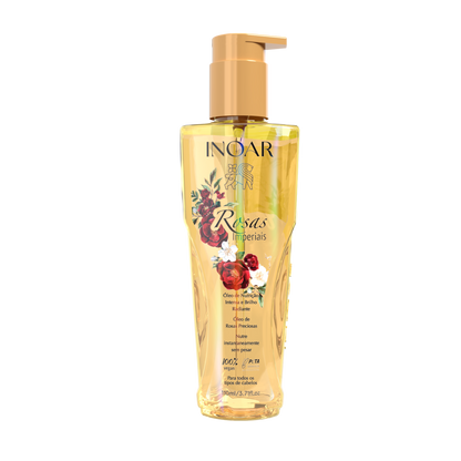 INOAR Imperial Rose Oil - blizgesio suteikiantis rožių aliejus plaukams 110 ml